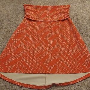 Eddie Bauer Salmon Skirt And Cardigan Ensemble